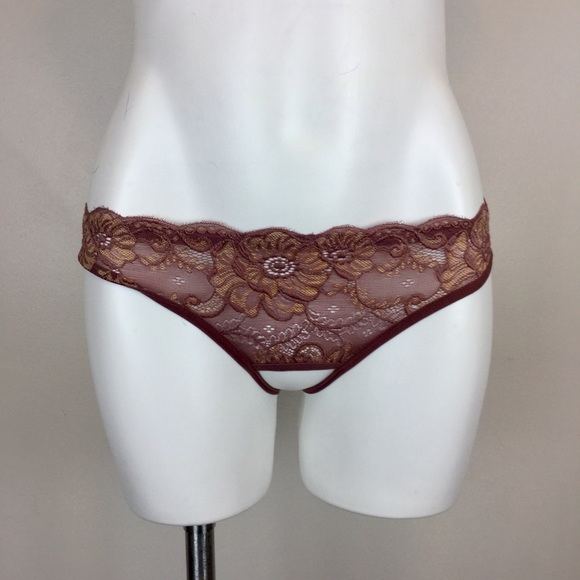 Lace Floral Sexy Lingerie For Women Crotchless G String Panty Thong - Picture 3 of 6